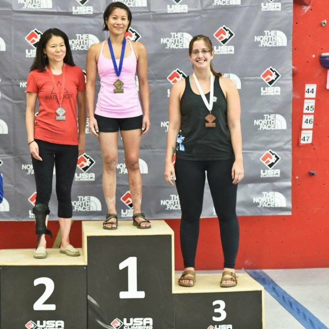 2015 Paraclimbing Route Nationals. Yeah, my lower body is a bit of a shit show.