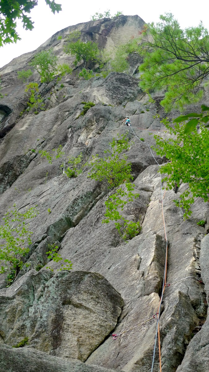 While only three pitches long, each pitch is quite long. I'm getting quite high up on pitch 1 already.