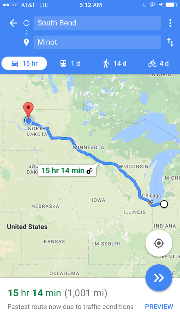 The drive took MUCH longer than the estimated Google Maps drive time.