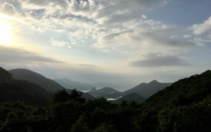A view from the walk down from Mount Butler towards the reservoirs