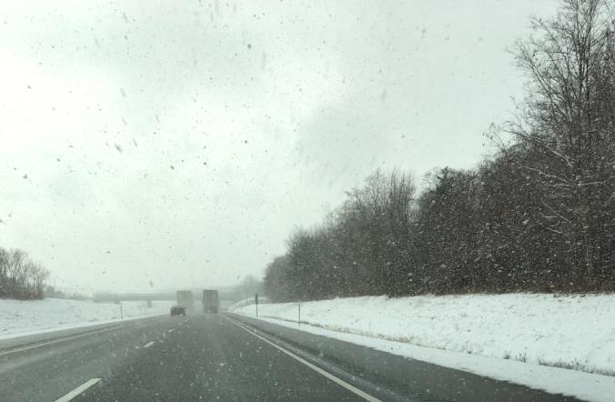 Flurries around the Great Lakes. 