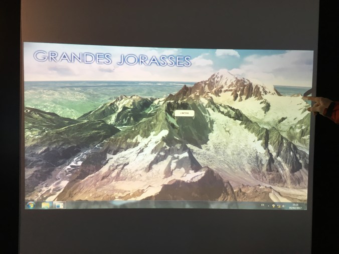 The interactive display for the Grandes Jorasses