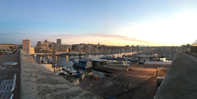 View of the harbour from our breakfast spot